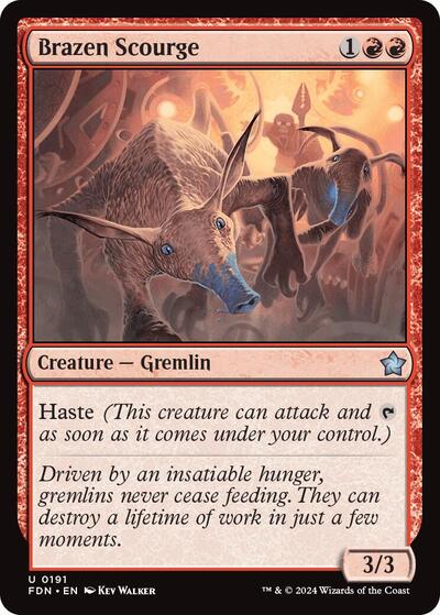 Brazen Scourge (FDN) #191 Uncommon (Lightly Played) Foundations Magic: The Gathering: 2024