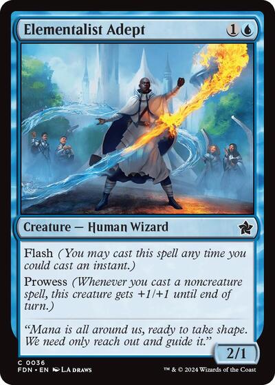 Elementalist Adept (FDN) #36 Common (Lightly Played) Foundations Magic: The Gathering: 2024