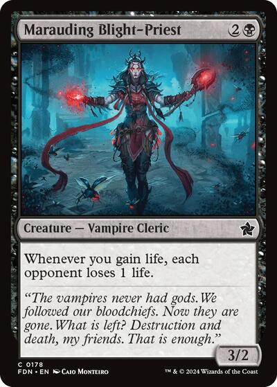 Marauding Blight Priest (FDN) #178 Common (Lightly Played) Foundations Magic: 2024