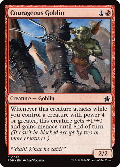 Courageous Goblin (FDN) #82 Common (Lightly Played) Foundations Magic: The Gathering: 2024