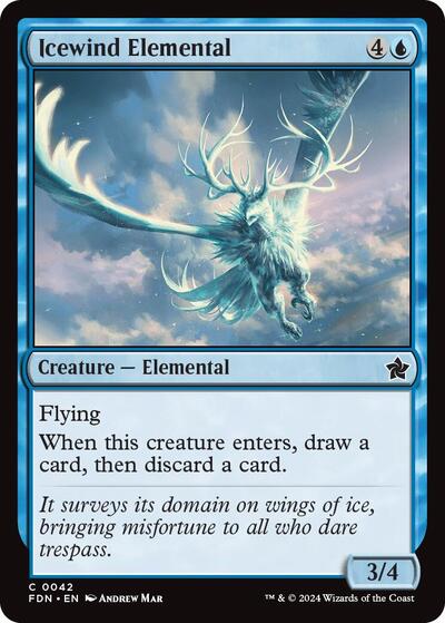 2024 Magic: Foundations (FDN) - Icewind Elemental 0042 (#42, Common) (Lightly Played)