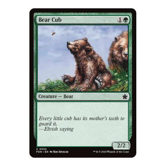 Bear Cub (FDN) #552 Common (Lightly Played) Foundations Magic: The Gathering: 2024