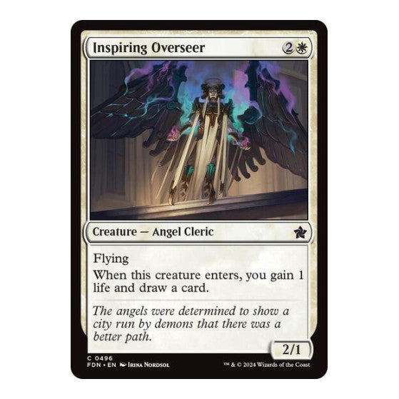 Inspiring Overseer 0496 (FDN) #496 Common (Lightly Played) Foundations Magic: The Gathering: 2024