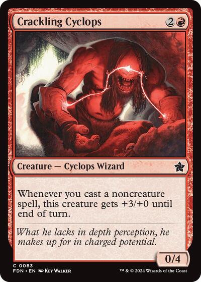 Crackling Cyclops (FDN) #83 Common (Lightly Played) Foundations Magic: The Gathering: 2024
