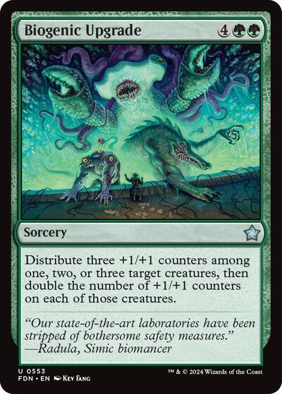 Biogenic Upgrade (FDN) #553 Uncommon (Lightly Played) Foundations Magic: The Gathering: 2024