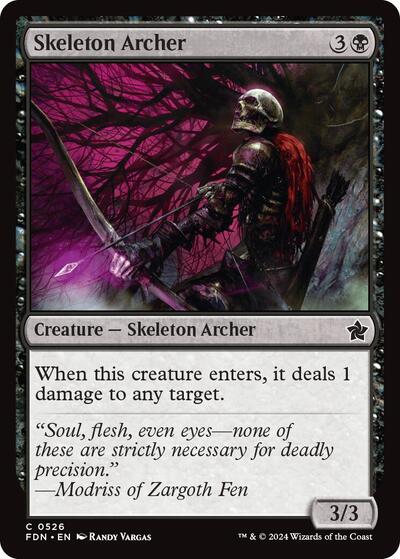 Skeleton Archer (FDN) #526 Common (Lightly Played) Foundations Magic: The Gathering: 2024