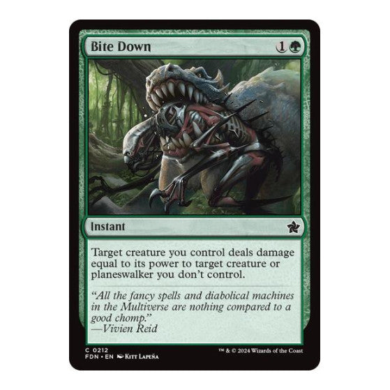 Bite Down (FDN) #212 Common (Lightly Played) Foundations Magic: The Gathering: 2024