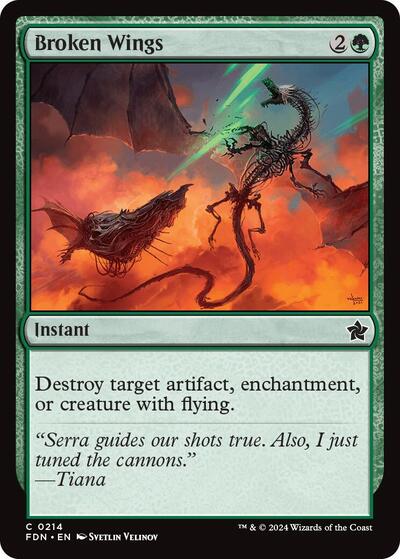 Broken Wings (FDN) #214 Common Foundations Magic: The Gathering: 2024