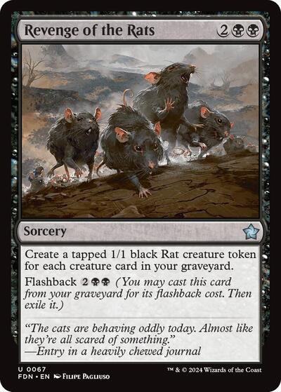 Revenge of the Rats (FDN) #67 Uncommon (Lightly Played) Foundations Magic: 2024