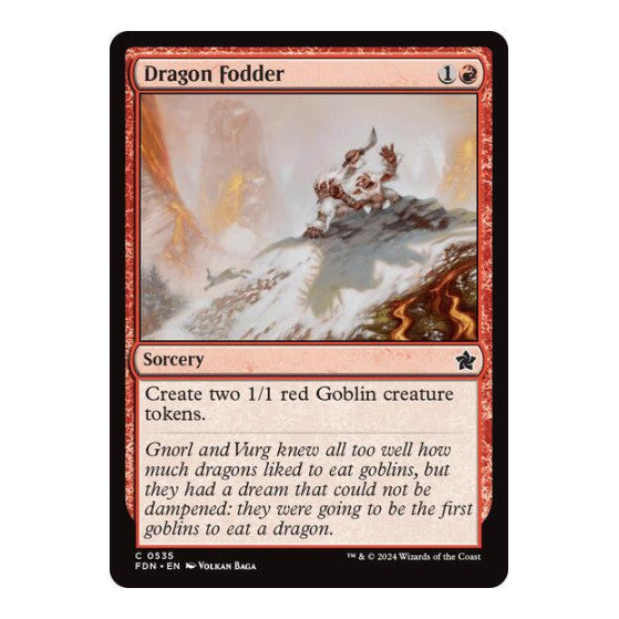 Dragon Fodder (FDN) #535 Common (Lightly Played) Foundations Magic: The Gathering: 2024