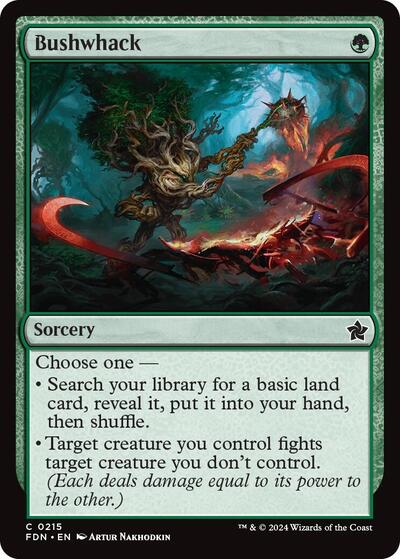 Bushwhack (FDN) #215 Common (Lightly Played) Foundations Magic: The Gathering: 2024