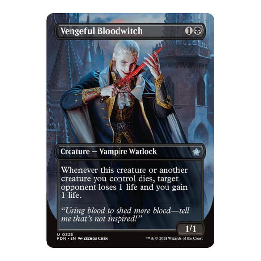 Vengeful Bloodwitch (Borderless) (FDN) #325 Uncommon (Lightly Played) Foundations Magic: The Gathering: 2024