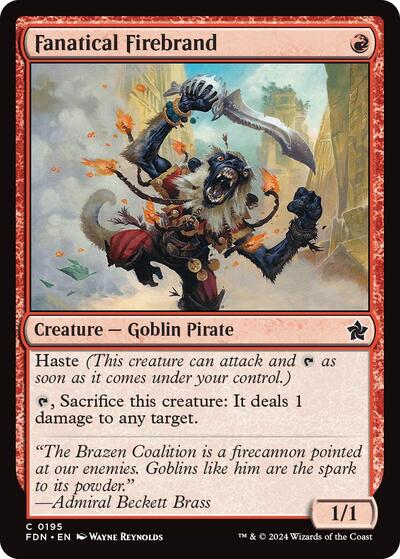 Fanatical Firebrand (FDN) #195 Common Foundations Magic: The Gathering: 2024