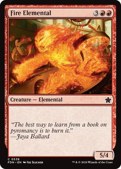 Fire Elemental (FDN) #538 Common (Lightly Played) Foundations Magic: The Gathering: 2024