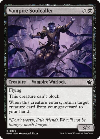 Vampire Soulcaller 0075 (FDN) #75 Common (Lightly Played) Foundations Magic: The Gathering: 2024
