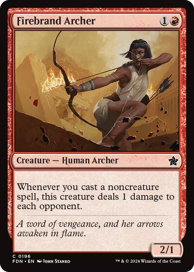 Firebrand Archer (FDN) #196 Common Foundations Magic: 2024