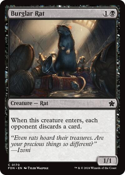 Burglar Rat (FDN) #170 Common Foundations Magic: The Gathering: 2024