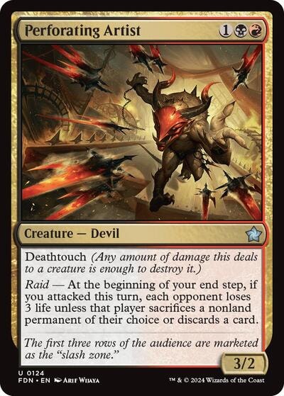 Perforating Artist (FDN) #124 Uncommon (Lightly Played) Foundations Magic: The Gathering: 2024