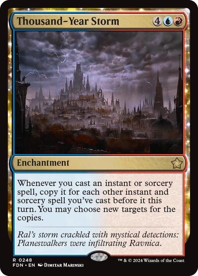 Thousand Year Storm (FDN) #248 Rare (Near Mint) Foundations Magic: The Gathering: 2024