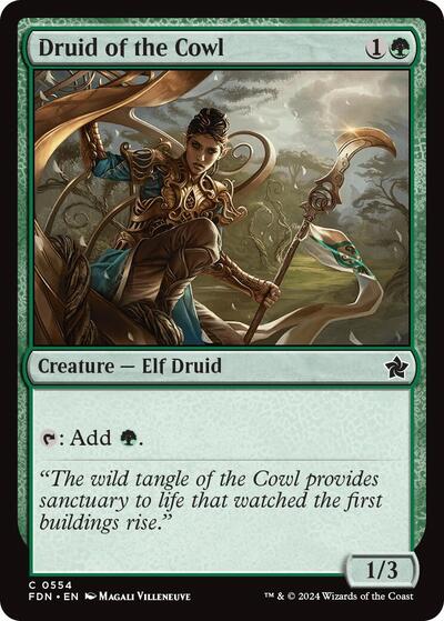 Druid of the Cowl (FDN) #554 Common (Lightly Played) Foundations Magic: 2024