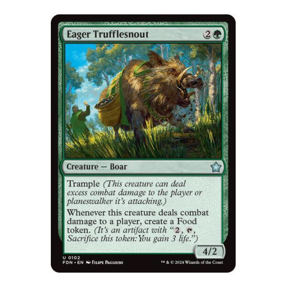 Eager Trufflesnout (FDN) #102 Uncommon (Lightly Played) Foundations Magic: The Gathering: 2024