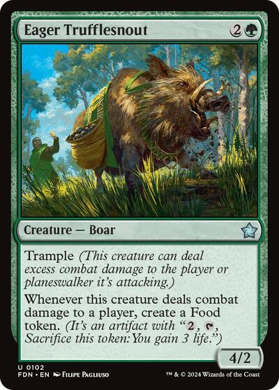Eager Trufflesnout (FDN) #102 Uncommon (Lightly Played) Foundations Magic: The Gathering: 2024