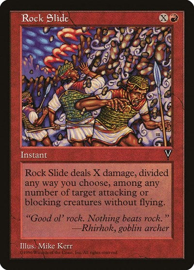 1997 Magic: Visions (VIS) - Rock Slide (#92, Common) (Lightly Played)