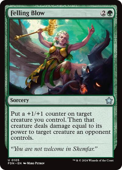 Felling Blow (FDN) #105 Uncommon (Lightly Played) Foundations Magic: The Gathering: 2024