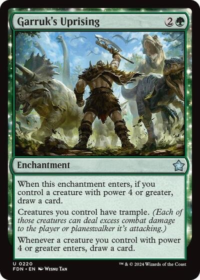 Garruks Uprising (FDN) #220 Uncommon (Lightly Played) Foundations Magic: The Gathering: 2024