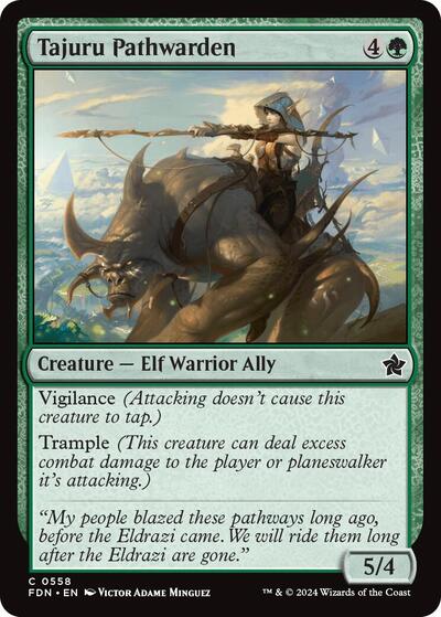 Tajuru Pathwarden (FDN) #558 Common (Lightly Played) Foundations Magic: The Gathering: 2024