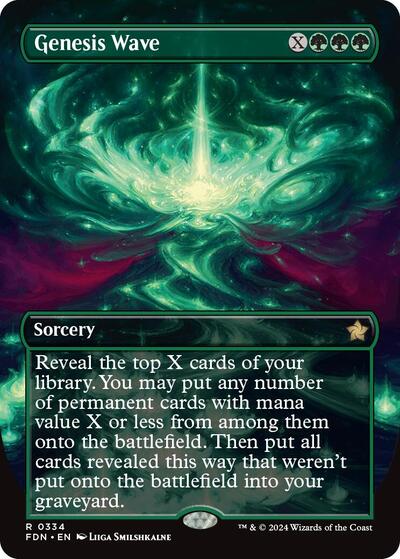 Genesis Wave Borderless (FDN) #334 Rare Foundations Magic: 2024
