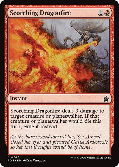 Scorching Dragonfire (FDN) #545 Common Foundations Magic: The Gathering: 2024