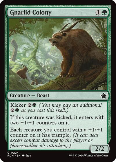 Gnarlid Colony (FDN) #224 Common (Lightly Played) Foundations Magic: The Gathering: 2024