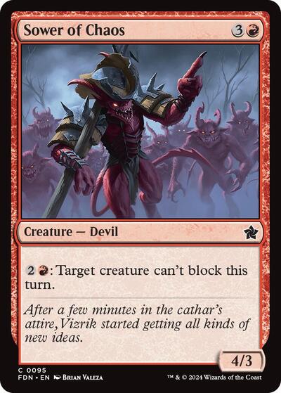 Sower of Chaos (FDN) #95 Common Foundations Magic: The Gathering: 2024