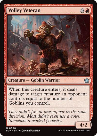 Volley Veteran (FDN) #550 Uncommon (Lightly Played) Foundations Magic: The Gathering: 2024