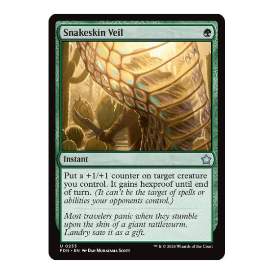 Snakeskin Veil (FDN) #233 Uncommon Foundations Magic: The Gathering: 2024