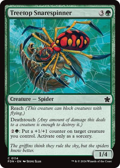 Treetop Snarespinner (FDN) #114 Common (Lightly Played) Foundations Magic: 2024