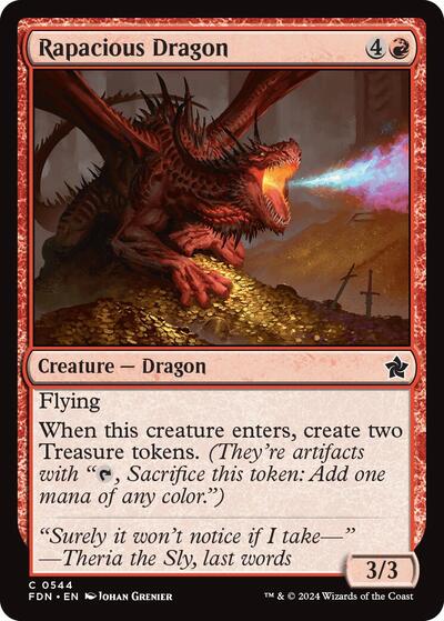 Rapacious Dragon (FDN) #544 Common (Lightly Played) Foundations Magic: The Gathering: 2024
