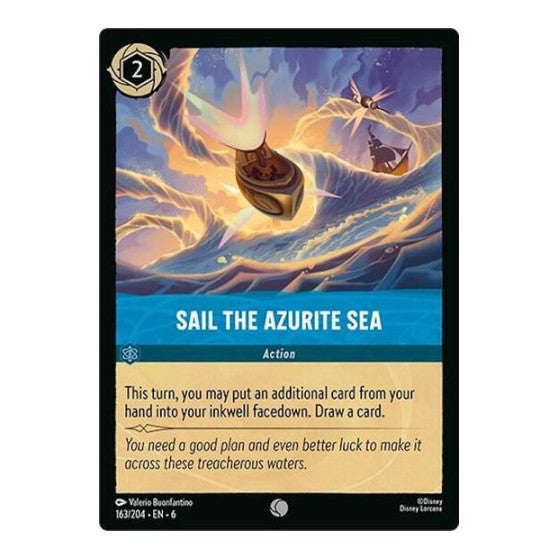 Sail the Azurite Sea (6) #163/204 Common (Near Mint) Azurite Sea Disney Lorcana: 2024