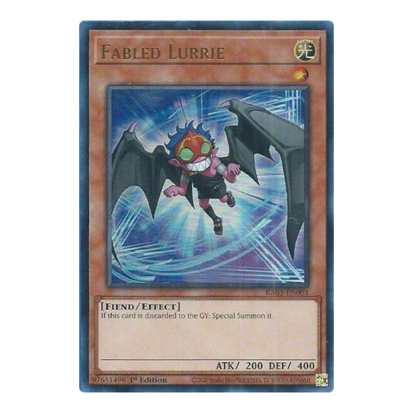 Fabled Lurrie (UR) (RA03) #RA03-EN003 Ultra Rare (1st Edition Near Mint) Quarter Century Bonanza YuGiOh: 2024