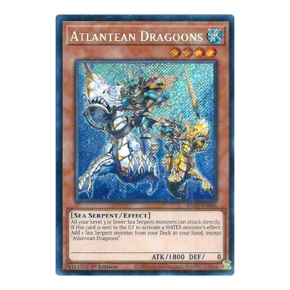 Atlantean Dragoons (Secret Rare) (RA03) #RA03-EN006 Secret Rare (1st Edition Near Mint) Quarter Century Bonanza YuGiOh: 2024