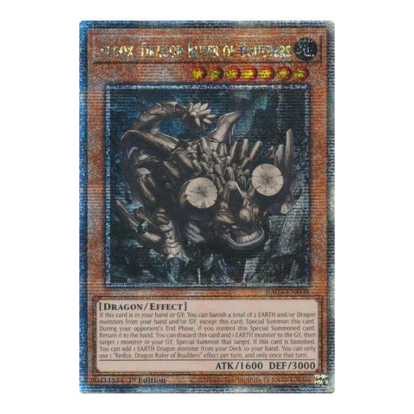 Redox, Dragon Ruler of Boulders (Quarter Century Secret Rare) (RA03) #RA03-EN008 Quarter Century Secret Rare (1st Edition Near Mint) Quarter Century Bonanza YuGiOh: 2024