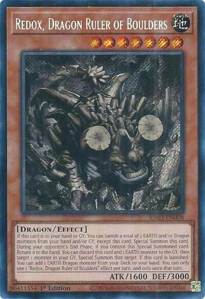 Redox Dragon Ruler of Boulders Secret Rare (RA03) #RA03-EN008 Secret Rare (1st Edition Near Mint) Quarter Century Bonanza YuGiOh: 2024