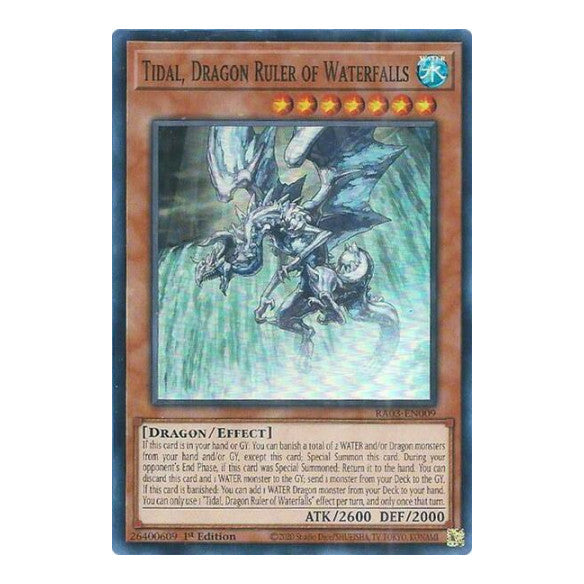 Tidal, Dragon Ruler of Waterfalls (RA03) #RA03-EN009 Super Rare (1st Edition Near Mint) Quarter Century Bonanza YuGiOh: 2024