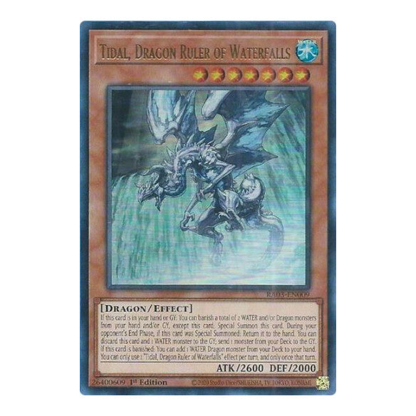 Tidal, Dragon Ruler of Waterfalls (UR) (RA03) #RA03-EN009 Ultra Rare (1st Edition Near Mint) Quarter Century Bonanza YuGiOh: 2024