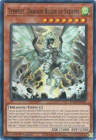 Tempest Dragon Ruler of Storms (RA03) #RA03-EN011 Super Rare (1st Edition Near Mint) Quarter Century Bonanza YuGiOh: 2024