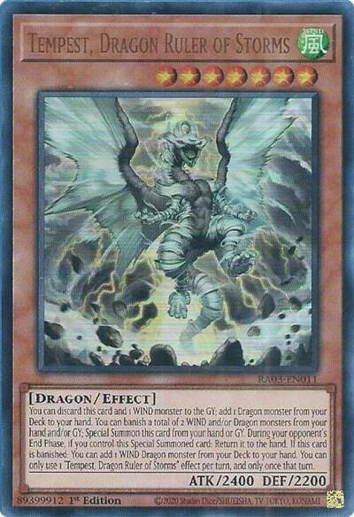 Tempest Dragon Ruler of Storms UR (RA03) #RA03-EN011 Ultra Rare (1st Edition Near Mint) Quarter Century Bonanza YuGiOh: 2024