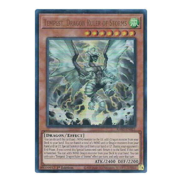 Tempest, Dragon Ruler of Storms (UR) (RA03) #RA03-EN011 Ultra Rare (1st Edition Near Mint) Quarter Century Bonanza YuGiOh: 2024