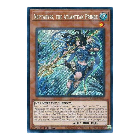 Neptabyss, the Atlantean Prince (Secret Rare) (RA03) #RA03-EN013 Secret Rare (1st Edition Near Mint) Quarter Century Bonanza YuGiOh: 2024