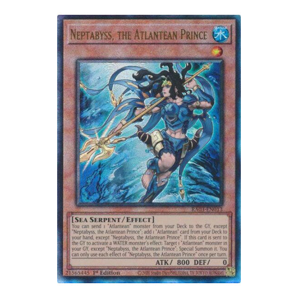 Neptabyss, the Atlantean Prince (PUR) (RA03) #RA03-EN013 Prismatic Ultimate Rare (1st Edition Near Mint) Quarter Century Bonanza YuGiOh: 2024